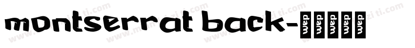 montserrat back字体转换